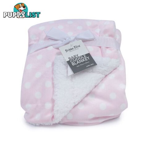 Pink Polka Dots Reversible Cuddle Blanket