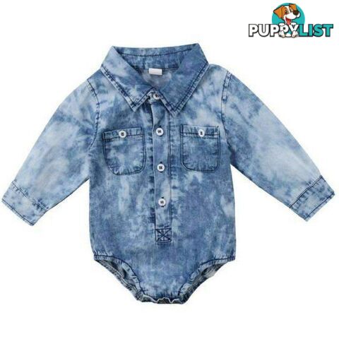 Rock Wash Denim Look Romper