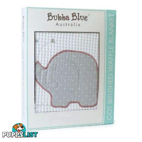 Petit Elephant Cot Waffle Blanket