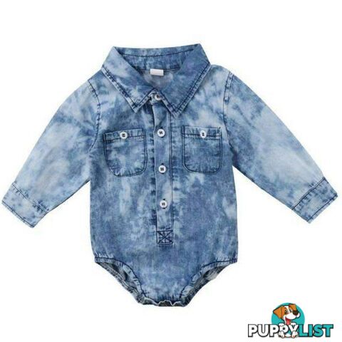 Rock Wash Denim Look Romper