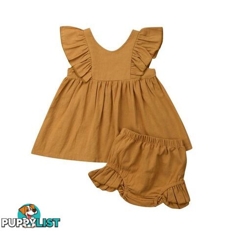 Ruffled Sleeve 2pc Set