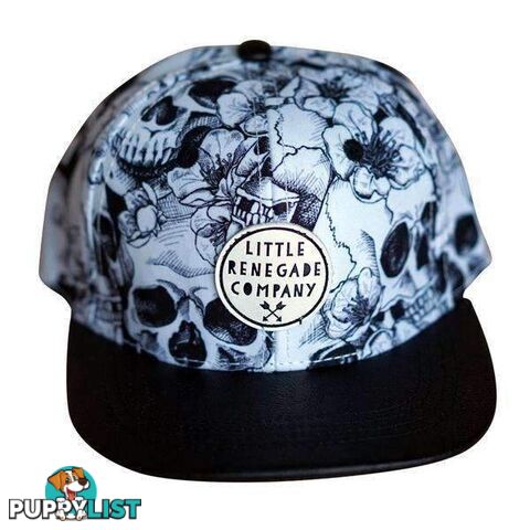 Skulls in Bloom/Black Snapback Hat