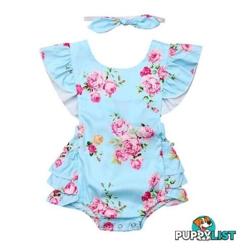 Ruffle Flower Romper