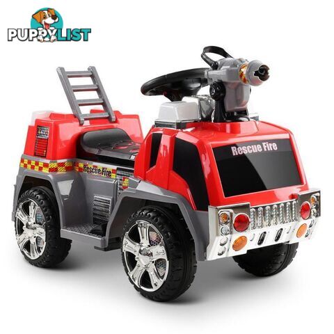 Rigo Kids Ride On Fire Truck Car - Red & Grey