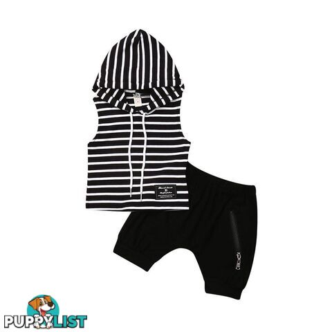 Stripe Hooded Set