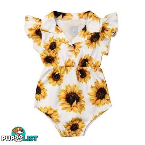 Yellow Sunflower Romper