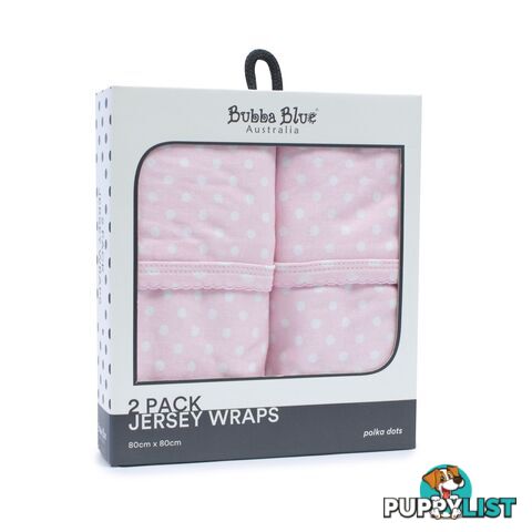 Pink Polka Dots 2pk Jersey Wraps