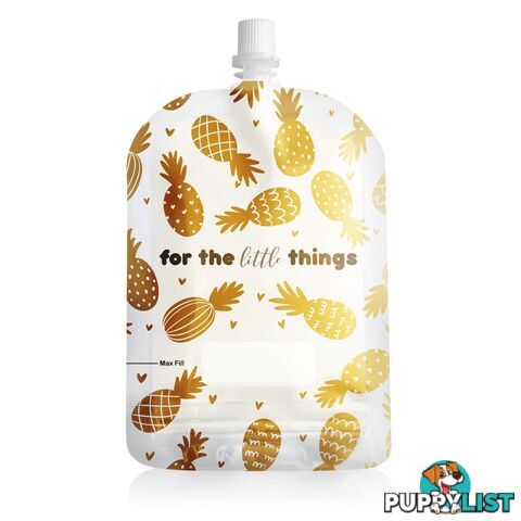 sinchies pineapple 150ml top spout reusable food pouches packs of 5, 10 or 20