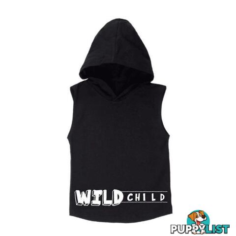 Wild Child Sleeveless Hoodie | White or Black