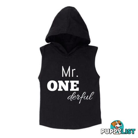 Mr ONEderful Sleeveless Hoodie | White or Black