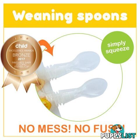 Screw on baby food weaning spoons for sinchies