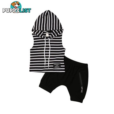 Stripe Hooded Set