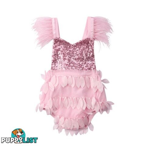 Pink Ruffle Romper