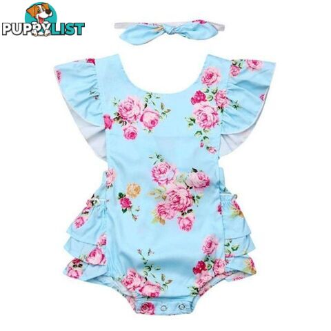 Ruffle Flower Romper