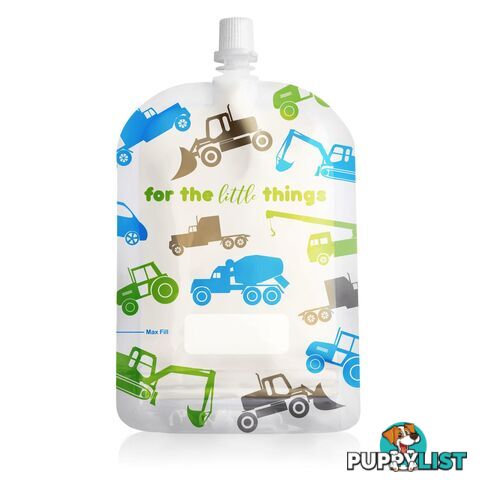 Sinchies trucks 150ml top spout reusable food pouches