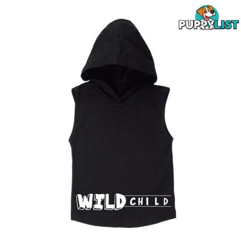 Wild Child Sleeveless Hoodie | White or Black