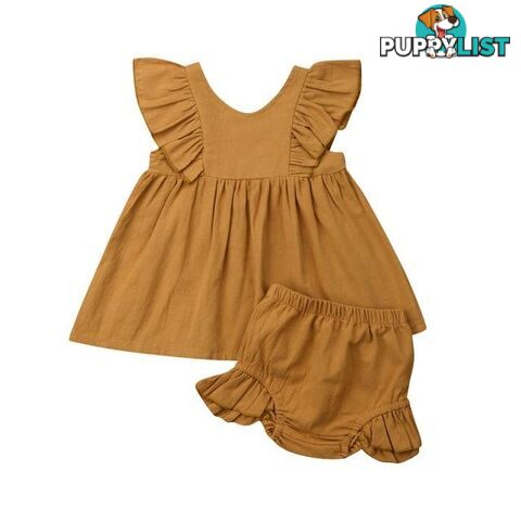 Ruffled Sleeve 2pc Set