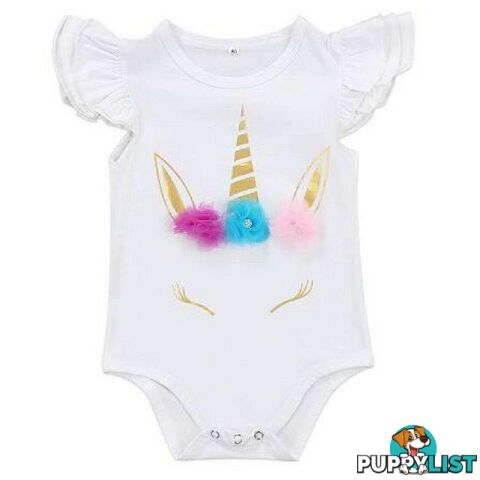 Ruffled Unicorn Romper