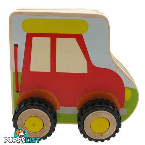 WOODEN BOOK WITH TRACTOR 5P