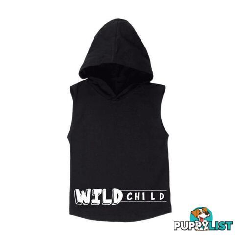 Wild Child Sleeveless Hoodie | White or Black