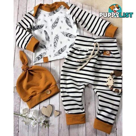 Striped Feather 3pc Set