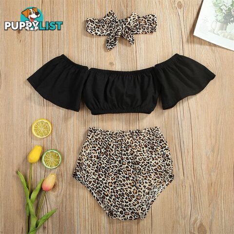 Off The Shoulder Leopard Set