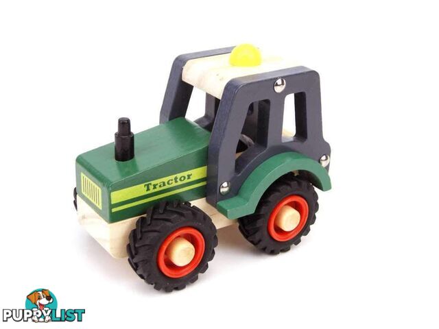 WOODEN GREEN TRACTOR