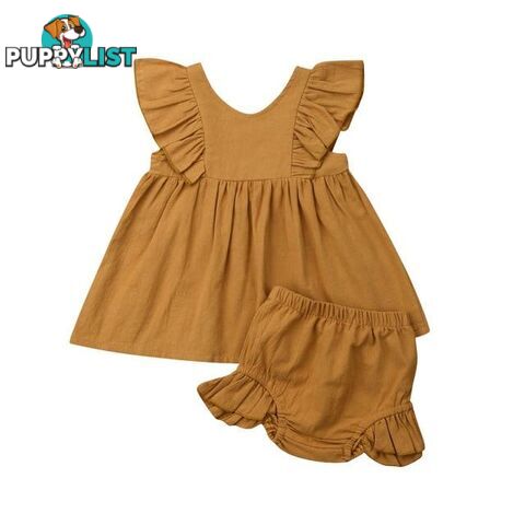 Ruffled Sleeve 2pc Set