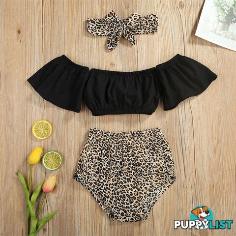 Off The Shoulder Leopard Set