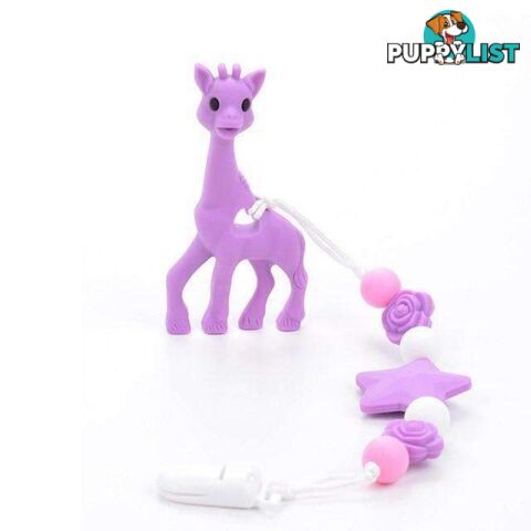 Silicone Giraffe Clip Pendants