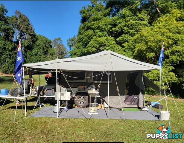 4WD Rear folding hard floor camper trailer