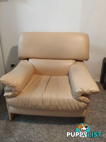 Single seater leather sofa x2