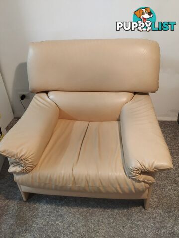 Single seater leather sofa x2