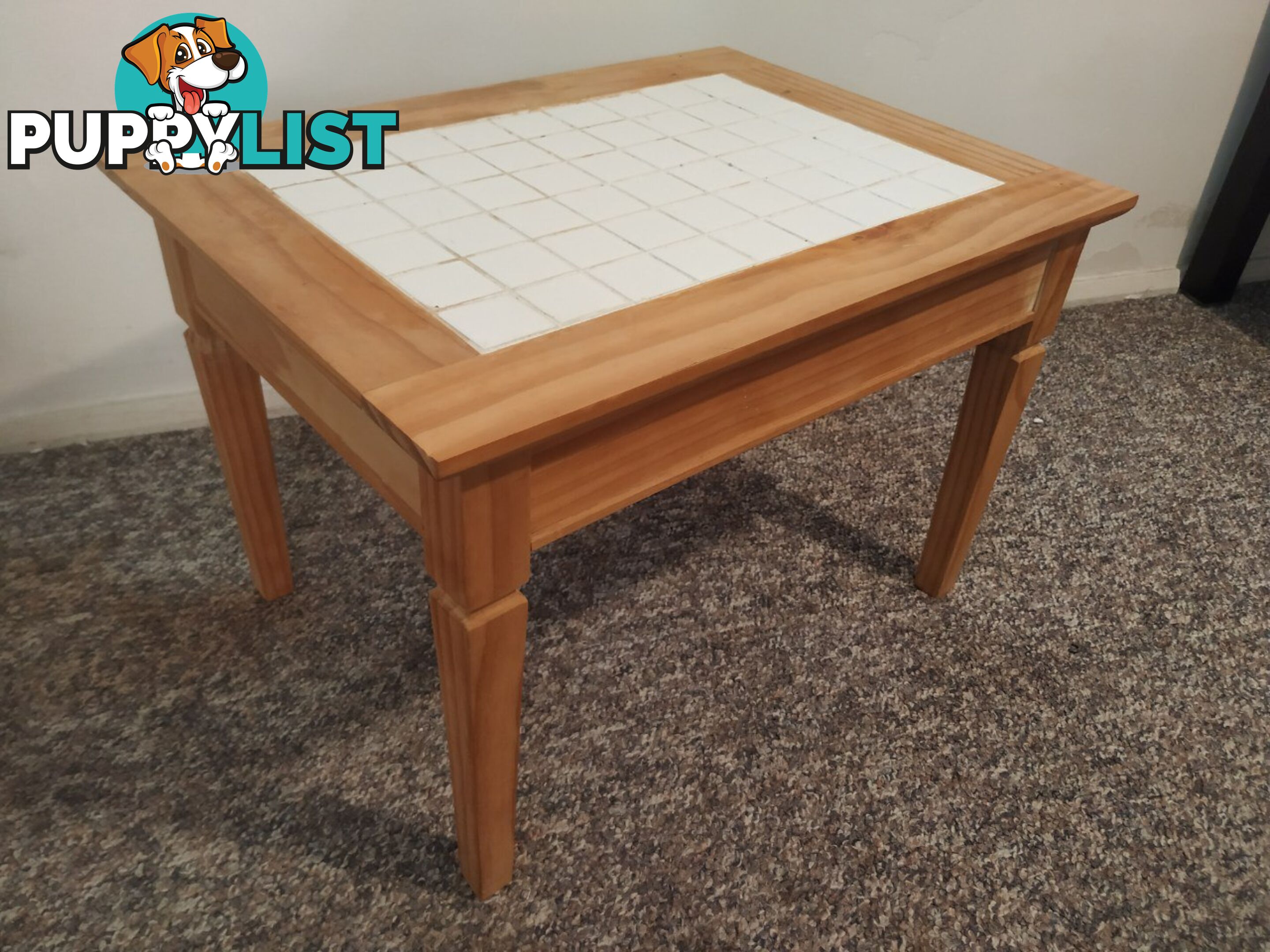 Barely used sturdy hand made wooden table