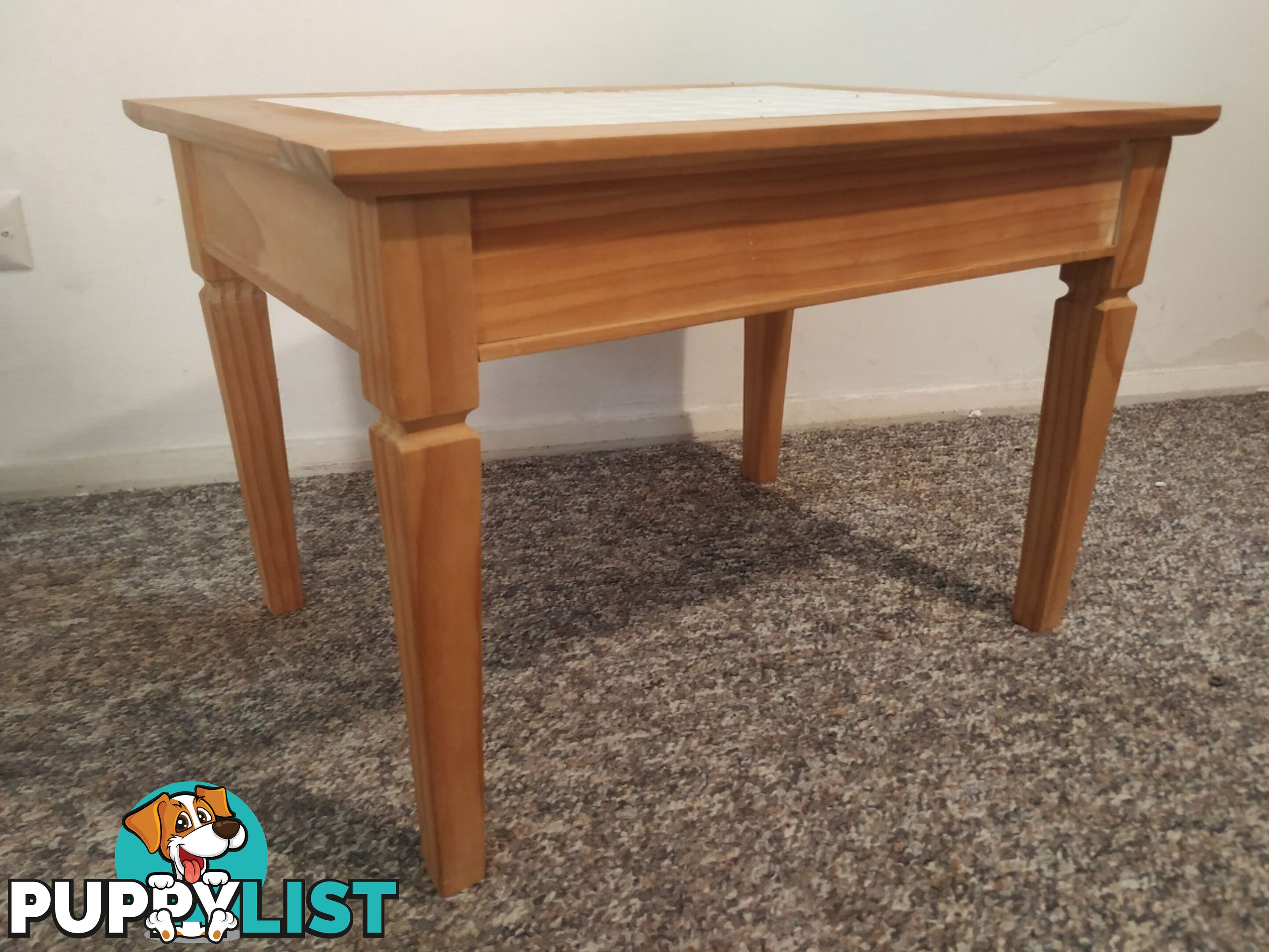 Barely used sturdy hand made wooden table