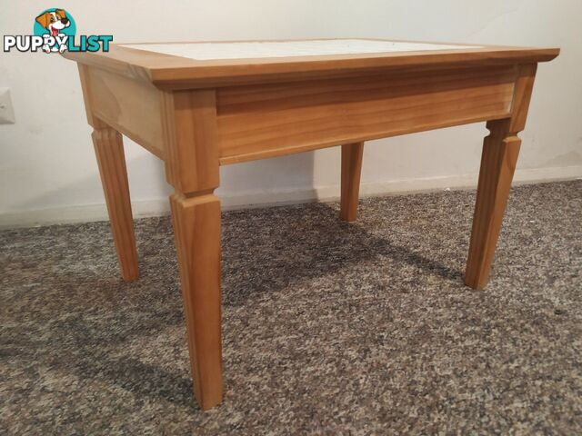 Barely used sturdy hand made wooden table