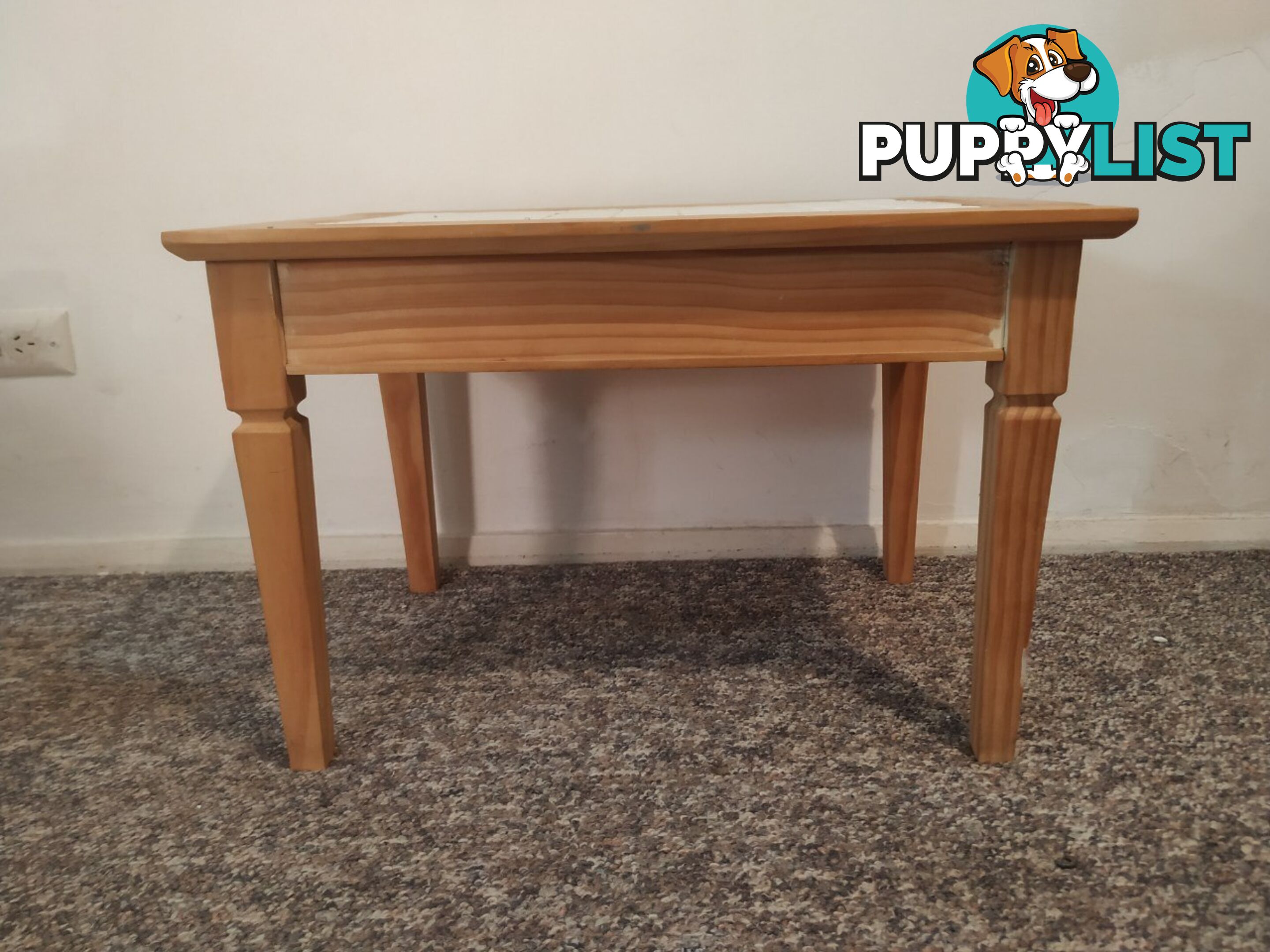 Barely used sturdy hand made wooden table