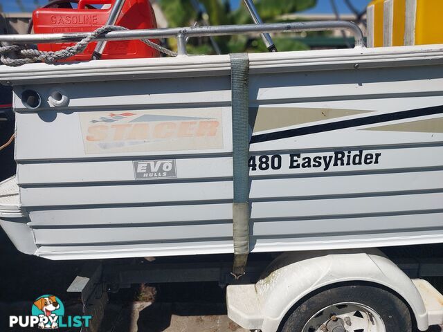 4.8 m  STACER aluminium  Small Cabin BOAT &amp; Trailer