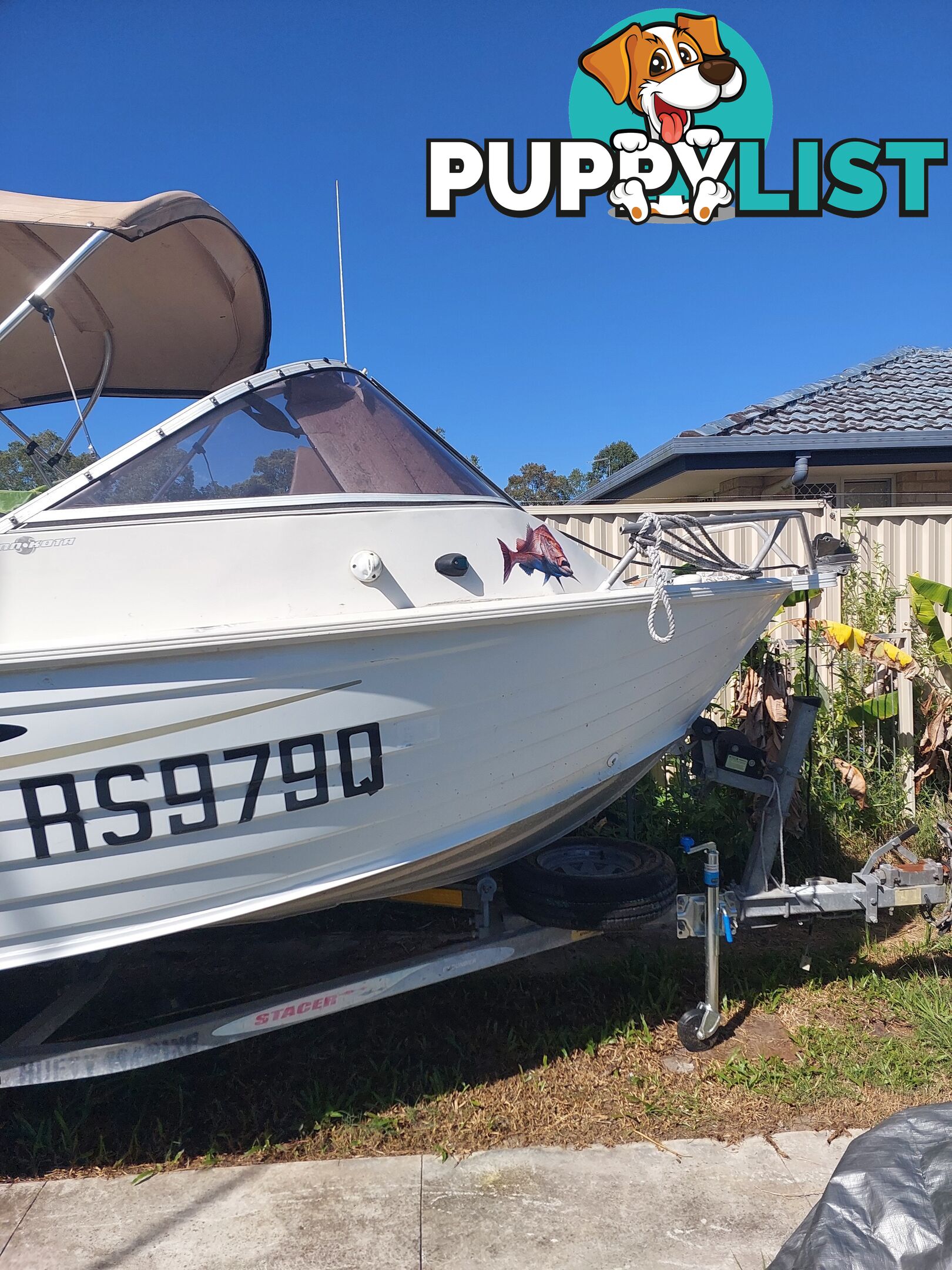 4.8 m  STACER aluminium  Small Cabin BOAT &amp; Trailer