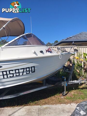 4.8 m  STACER aluminium  Small Cabin BOAT &amp; Trailer