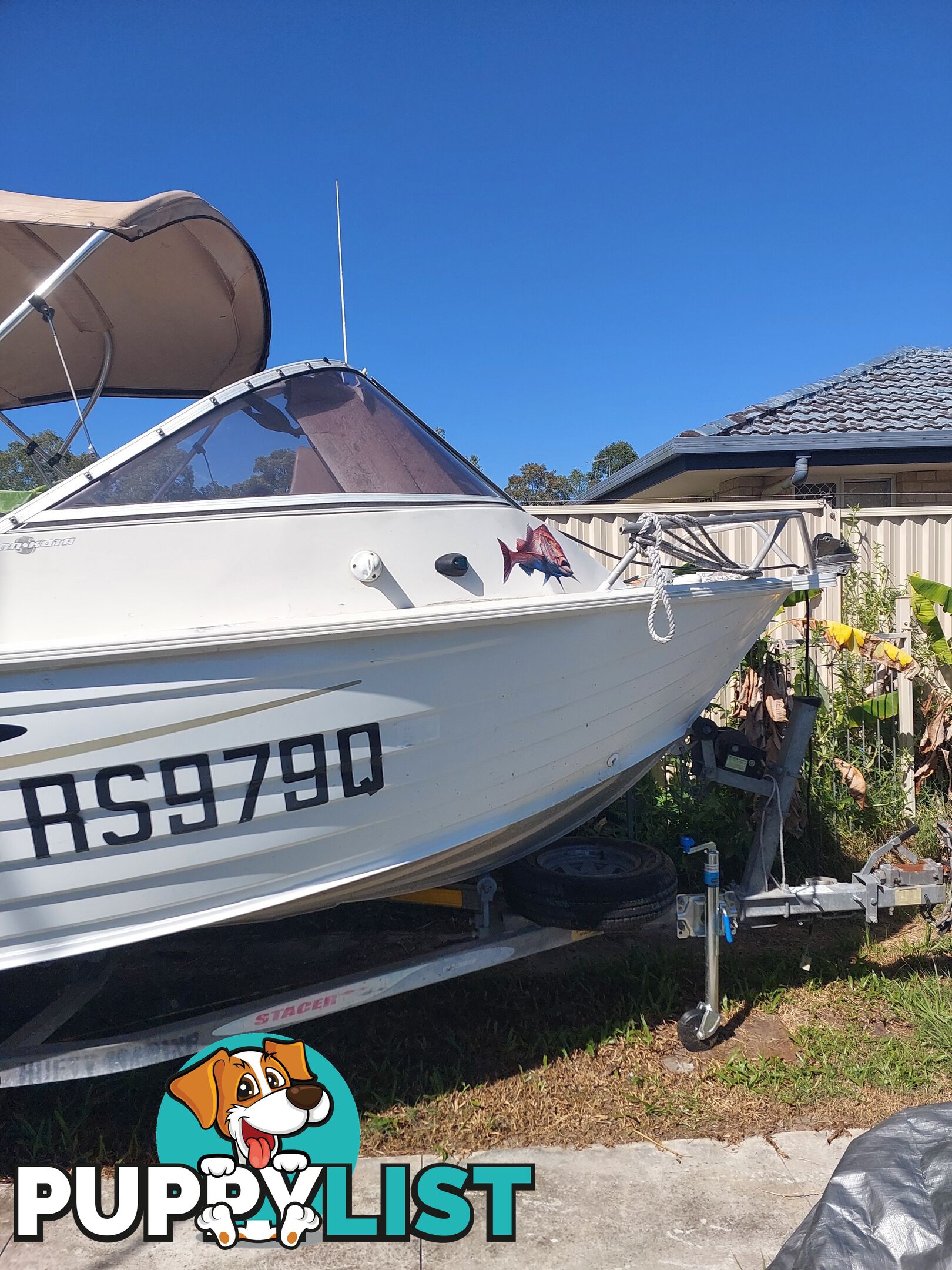 4.8 m  STACER aluminium  Small Cabin BOAT &amp; Trailer