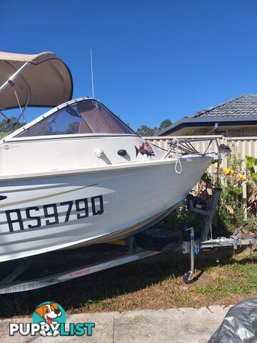 4.8 m  STACER aluminium  Small Cabin BOAT &amp; Trailer