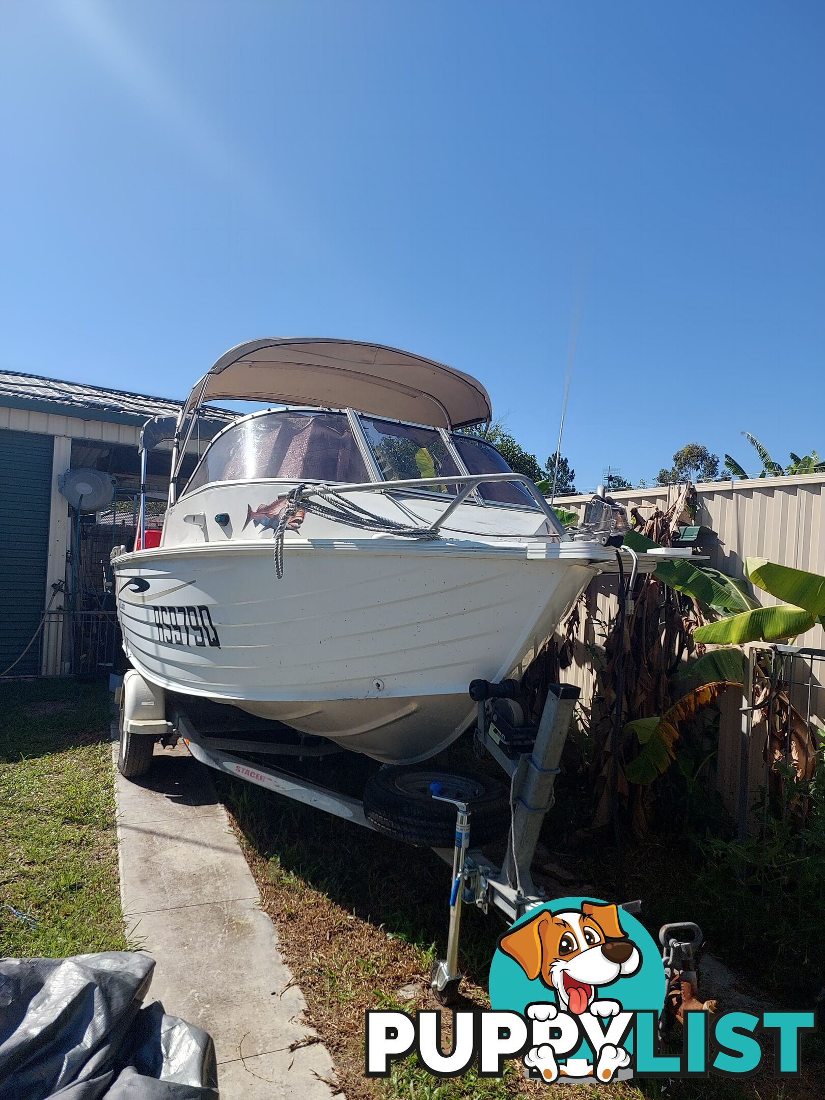 4.8 m  STACER aluminium  Small Cabin BOAT &amp; Trailer