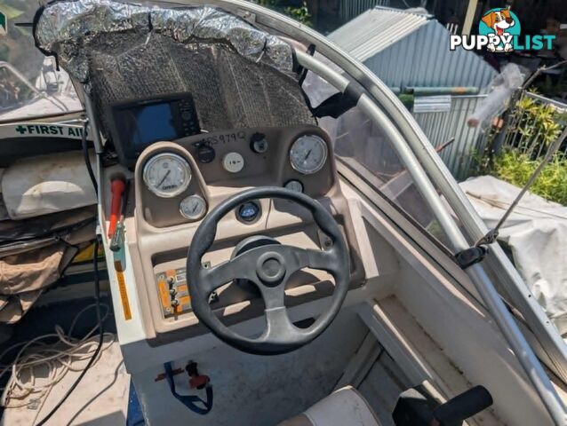 4.8 m  STACER aluminium  Small Cabin BOAT &amp; Trailer