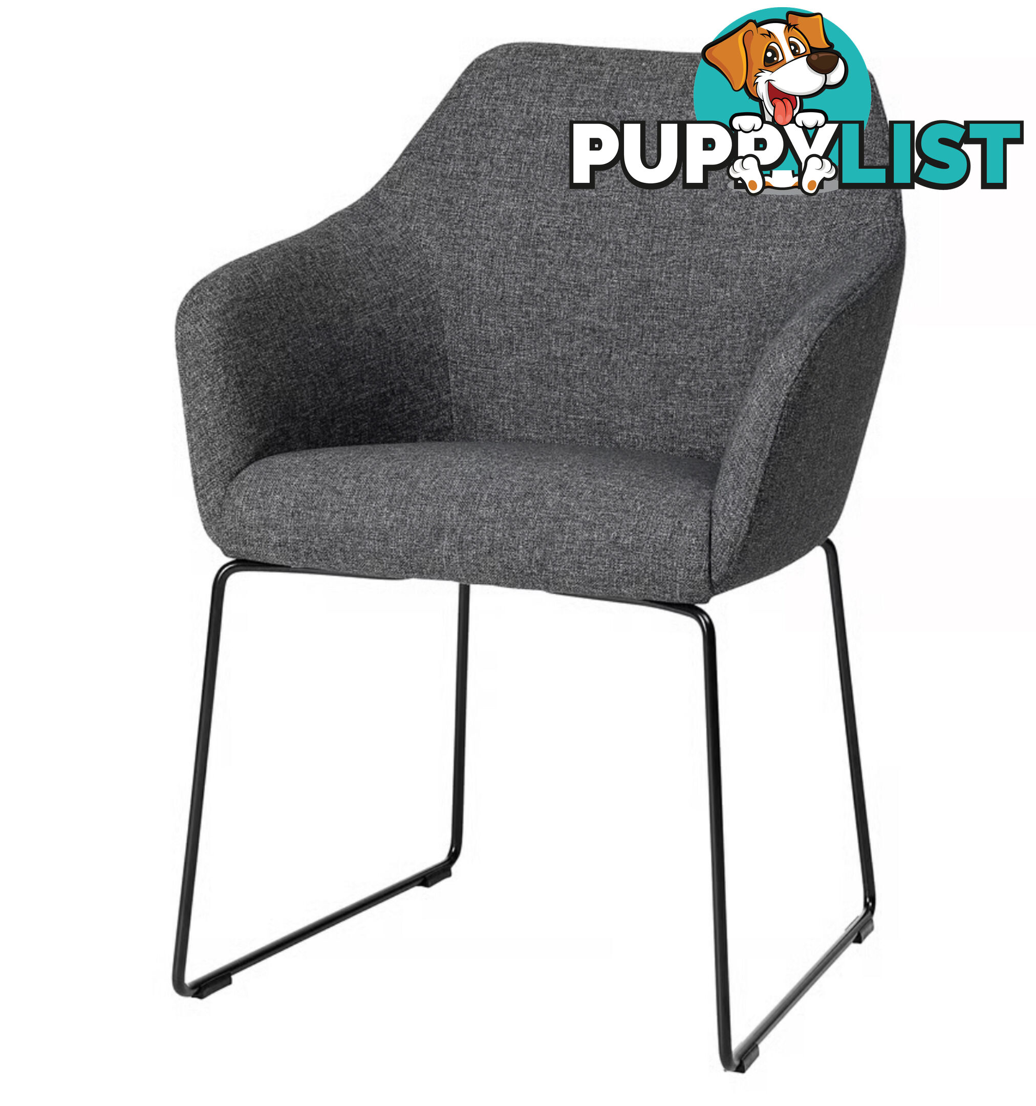 4x IKEA TOSSBERG Chair, metal black/Gunnared dark grey