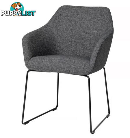 4x IKEA TOSSBERG Chair, metal black/Gunnared dark grey