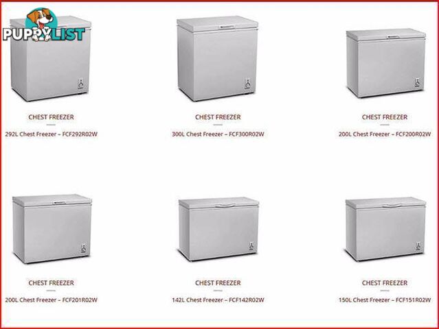 Freezer Chest New 200Ltr. 8 YEAR WARRANTY. ALL SIZES AVAILABLE.