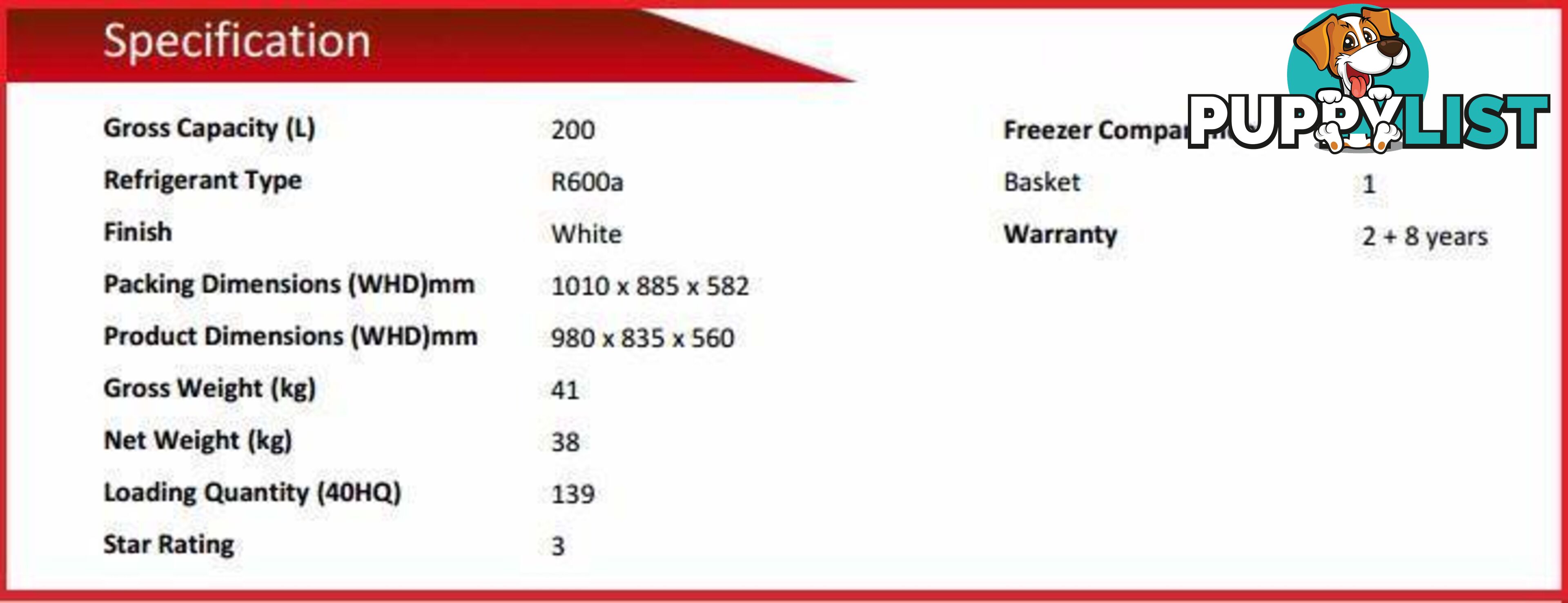 Freezer Chest New 200Ltr. 8 YEAR WARRANTY. ALL SIZES AVAILABLE.