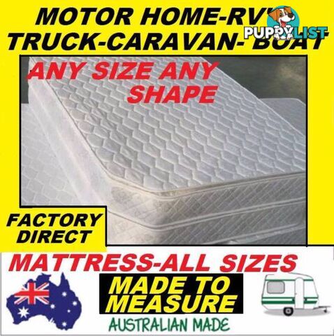 NEW MATTRESSES FOR BOATS, CARAVAN, TRUCK, MOTOR HOME, ETC