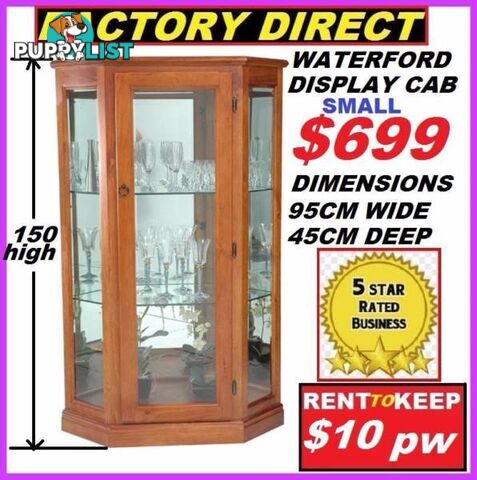 New Display Cabinet Cash $699 Or RENT TO KEEP For $10 P/W